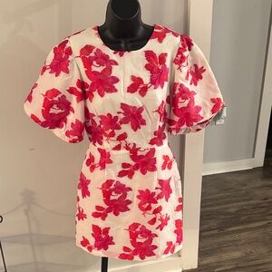 Entro Pink Floral Mini Dress